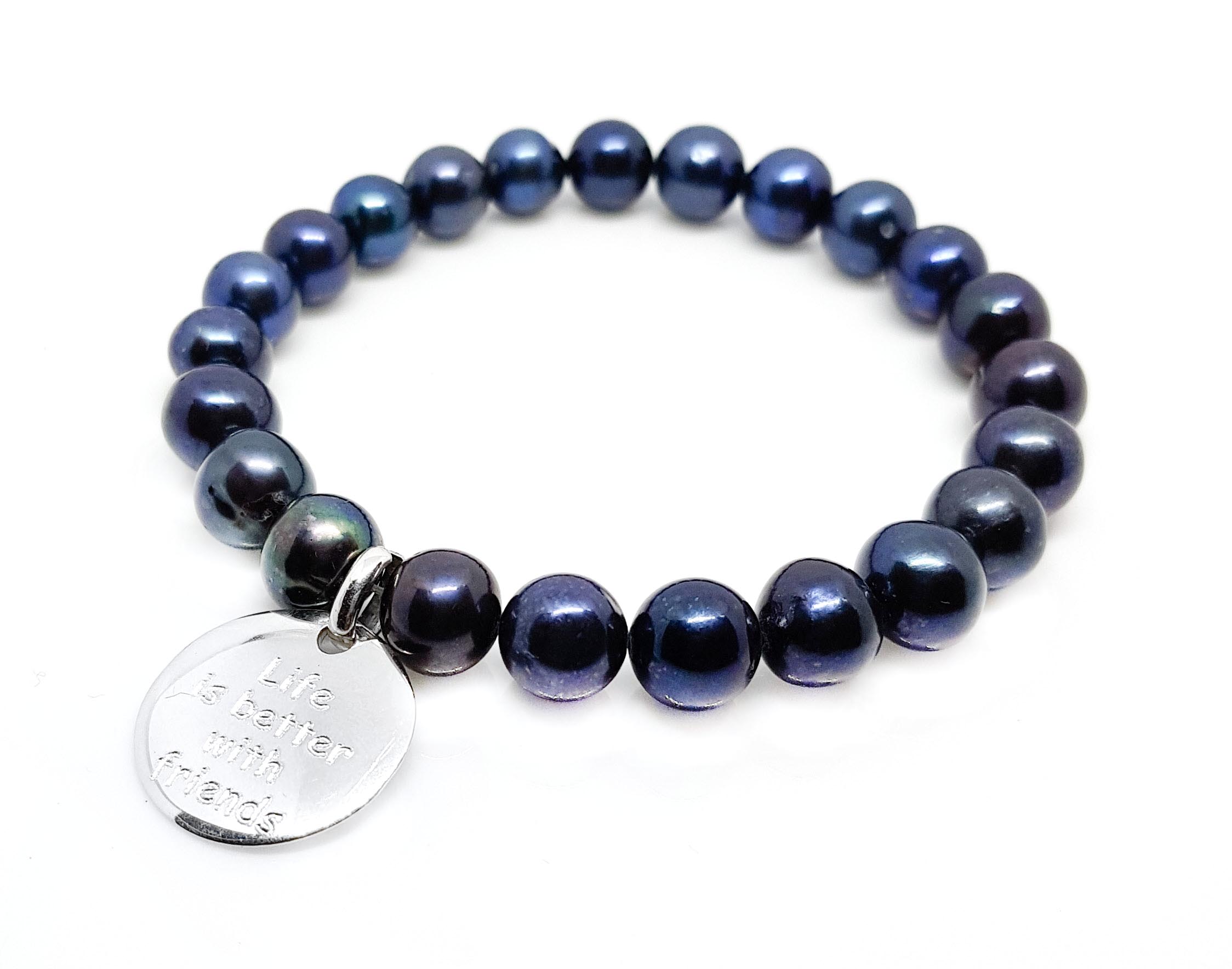 my-bracelet_by_loboda_angelsko_krilo_srebro_mojazapestnica_life_is_better_crna