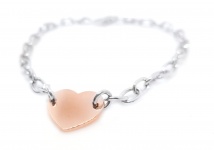 My-Bracelet by Loboda zapestnica srebro pozlaceno srce_rdece